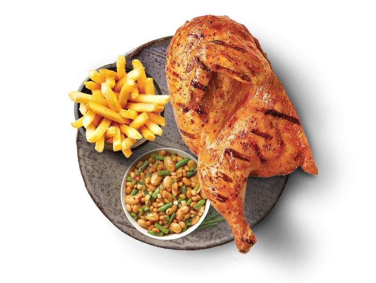 1/2 Chicken
+ 2 Sides