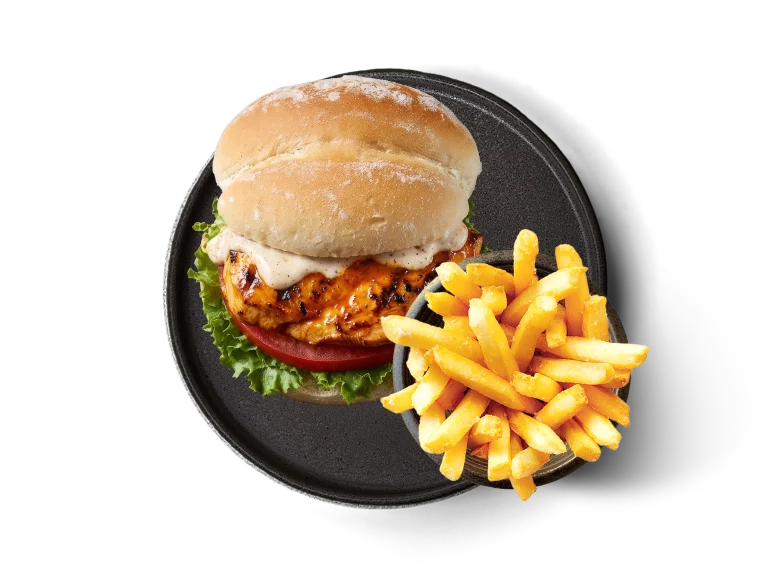Grilled Chicken Burger Meal