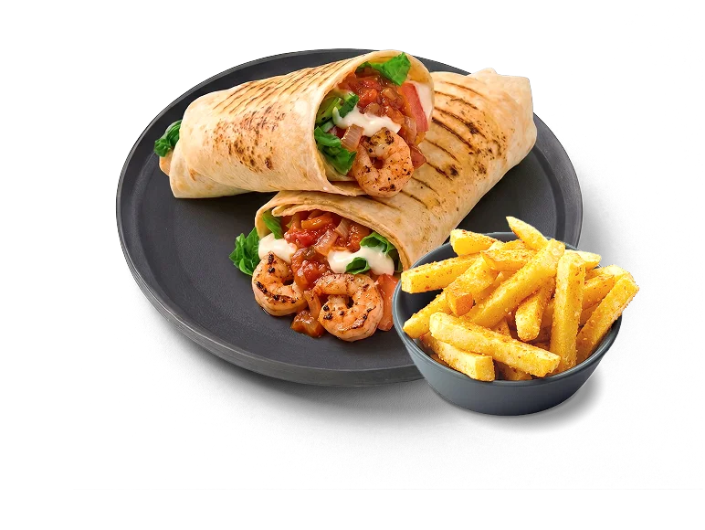 Grilled Prawn Wrap Meal