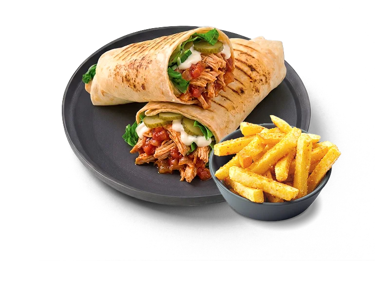Pulled Chicken Wrap Meal